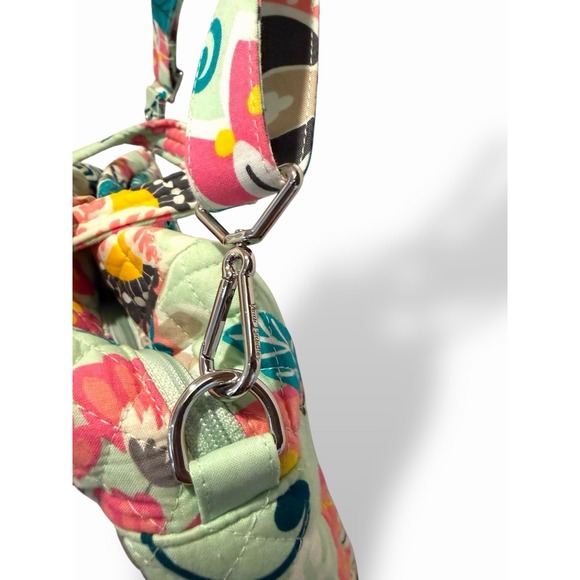 Vera Bradley Paisley Floral Pattern Purse Shoulder Bag Green Blue Boho Spring - Picture 5 of 15